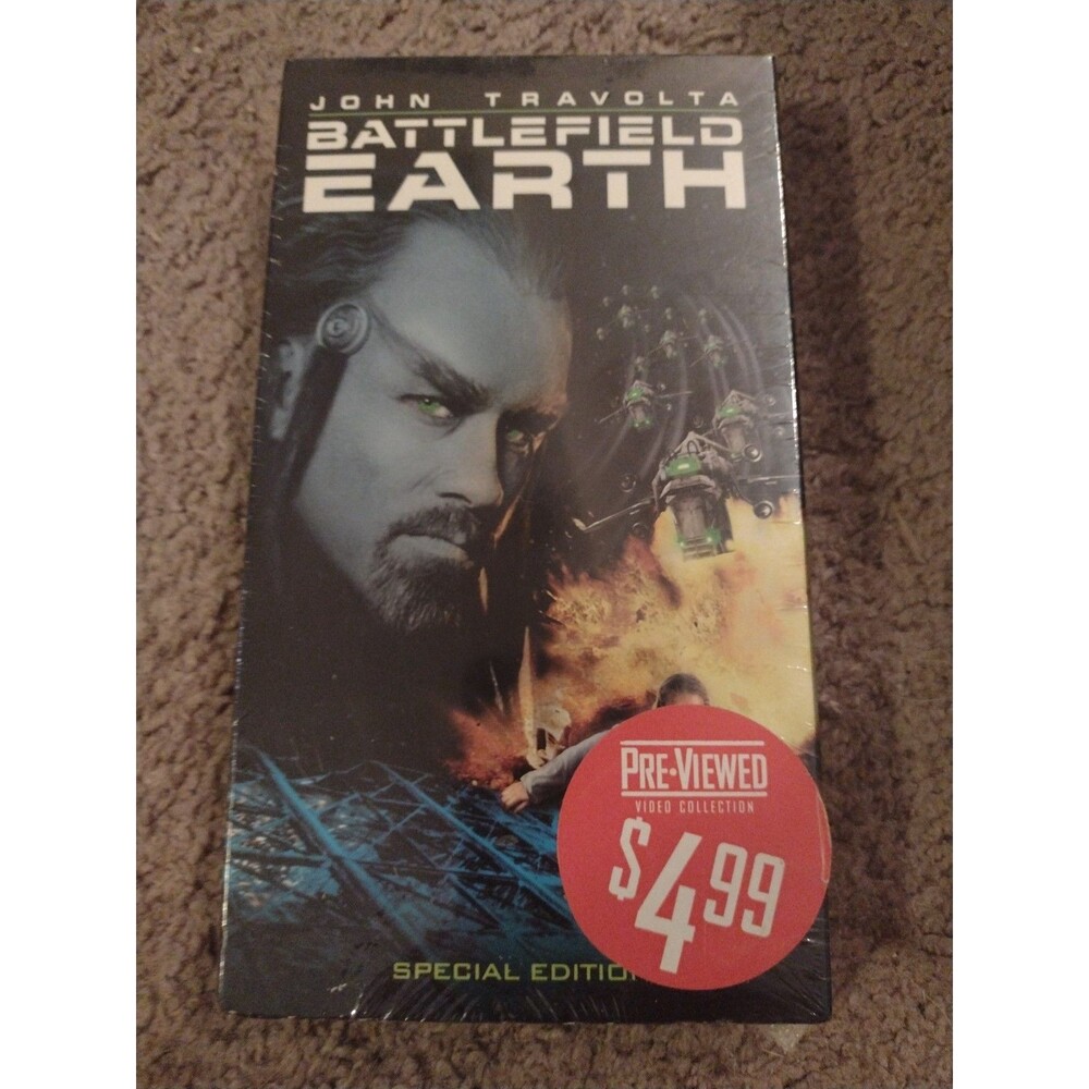 Battlefield Earth Special Edition VHS Blockbuster Video rental sale VG sealed